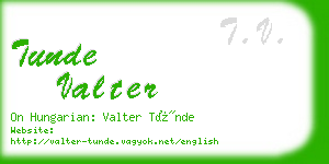 tunde valter business card